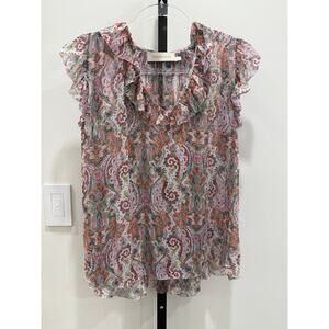 Zimmerman  Silk Printed Paisley Tank Blouse - Lilac - Zimmerman 0